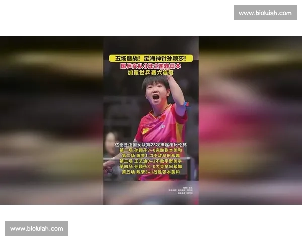 奥运后心态松弛,孙颖莎以全新状态迎战世乒赛 奥运后心态松弛,孙颖莎以全新状态迎战世乒赛